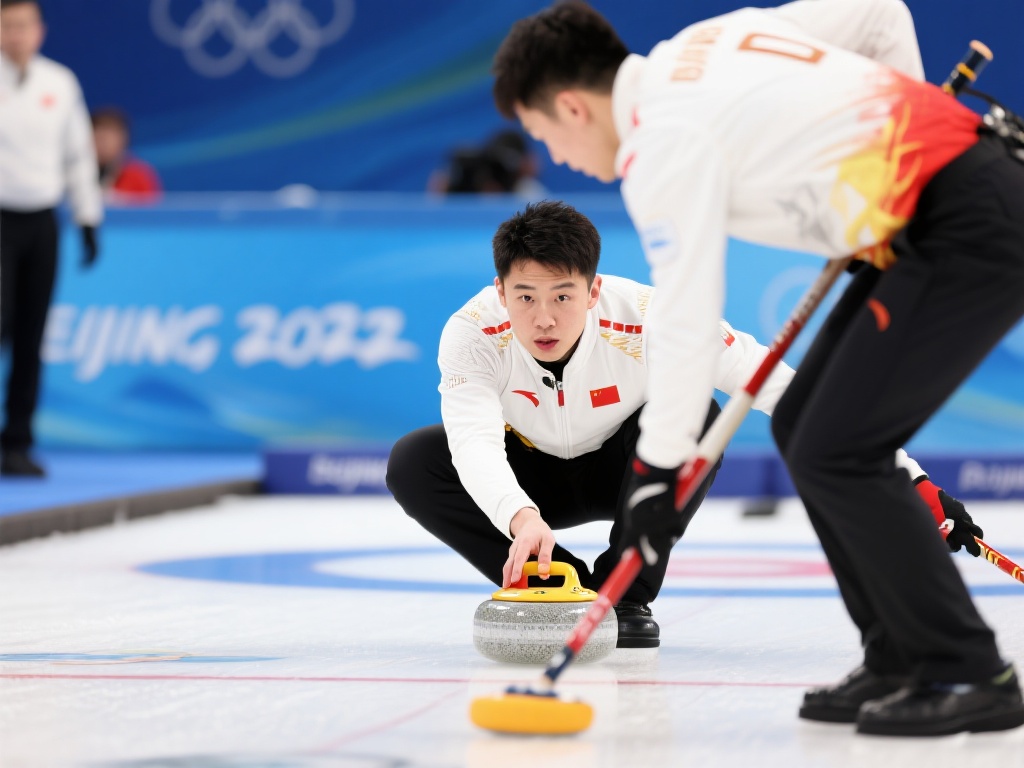 在冰雪赛场上，每一场比赛都充满了紧张与激